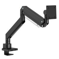 soporte de monitor de doble brazo maclean mc-968 con resorte de gas 17-57 27 kg resistente de movimiento completo vesa max 200 x 200