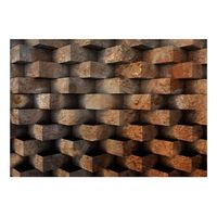 papel pintado 3d - enrejado de ladrillo 300x210 cm