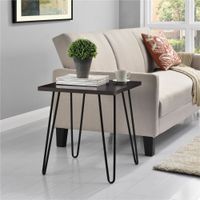 mesa auxiliar en efecto de madera espresso