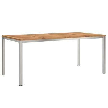 Mesa De Jardín | Mesadecomedor Marrón 180 X 90 X 75 Cm Madera De Acacia Sólida