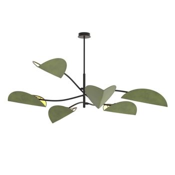 Lámpara de techo norgi verde (6 luces)