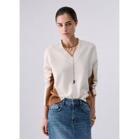 liu jo jersey punto color block en lana para mujer