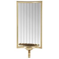 candelerp de pared para 1 vela con espejo decoracion minimalista dorado sobreda