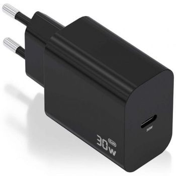 AISENS GaN30W Cargador USB-C PD3.0 PPS QC3.0 1xUSB-C Negro