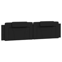 cabecero  panel de cabecera  decoracion de pared de cama acolchado cuero sintetico negro 200 cm