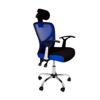 silla de estudio 67x64x117 cm furniture style carla - azul