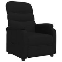 sillon reclinable de tela negro vidaxl