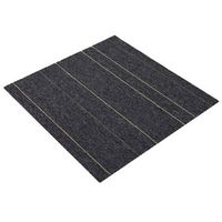 azulejo de alfombra gris oscuro con rayas 50 x 50 cm 20 uds vidaxl