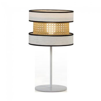 Lámpara de mesa takasi wood blanco