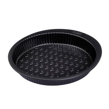 Molde tarta plano acero negro 24 cm