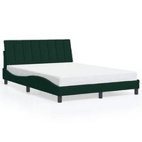 cama matrimonial  cama para adultos  estructura cama sin colchon terciopelo verde oscuro 140x200 cm