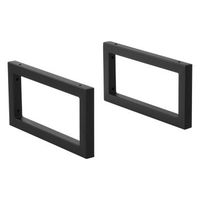 conjunto de 2 x patas para muebles para pared - 40 x 20 cm - set de 2 x patas de mesa - acero - consola - mesa de comedor - armazon de muebles - hasta 50 kg - negro mate encasa