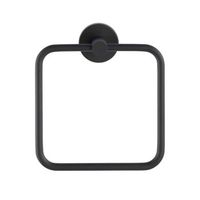 toallero de aro de acero inoxidable wenko bosio 16x18x5 cm negro mate