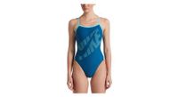 banador de una pieza nike swim tilt logo racerback para mujer  azul