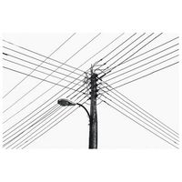 legendarte - cuadro lienzo impresion digital - cables - decoracion pared cm 60x90