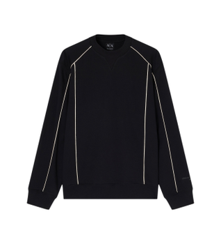A|X Armani Exchange para hombre. XM002373AF10365UC001 Sudadera Line negro (S), Casual, Algodón, Manga larga