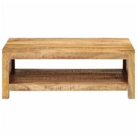 mesa de cafe - mesa de centro de madera maciza mango 80x55x30 cm
