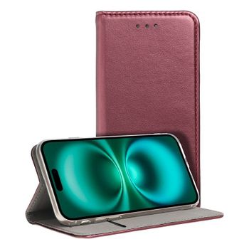 Cool Funda Flip Cover Liso Burgundy para iPhone 16 Plus