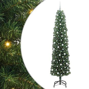 Árbol De Navidad | Decoraciones De Navidad Artificial Verde 240 Cm Pvc, Acero Y Plástico