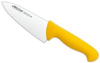 cuchillo cocinero de acero inoxidable nitrum de 150 mm mango amarillo