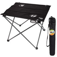 mesa plegable textil para camping aktive 61x50x51 cm negro