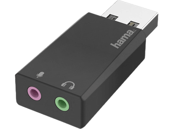 Adaptador - Hama 00200323, De USB 2.0 a 2x 3.5 mm Jack, Negro