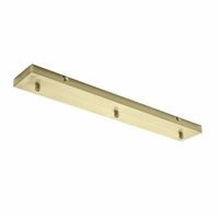 roseton de metal rectangular alice de laton ip20 para lamparas colgantes - base de techo moderna conexion central facil instalacion