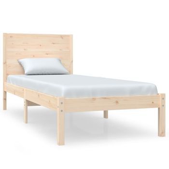 Cama Individual | Estructura De Cama Madera Maciza 90x190 Cm Cfw17824
