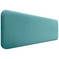 dhome cabecero tapizado en terciopelo liso redondeado para pared acusticos cabeceros absorbentes cabezal cama dormitorio turquesa 135cm
