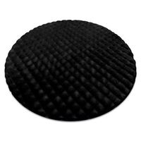 alfombra bubble circulo negra 25 imitacion piel de conejo 3d estructu circulo 120 cm