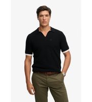 superdry para hombre m1110459a polo johnny collar knitted negro l casual algodon manga corta