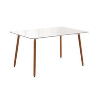mesa nordica de comedor o cocina moritz 140cm blanco