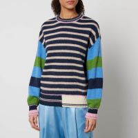 stine goya shea striped intarsia-knit jumper - m