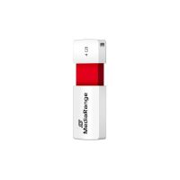 memoria usb mediarange mr970 4 gb usb 20 deslizable rojo blanco