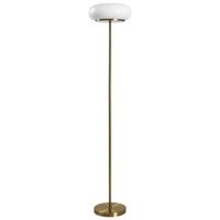 lampara de pie led moderna con pantalla de vidrio base de metal con regulador de intensidad blanco nith