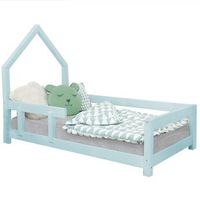 cama cabana infantil 80 x 180 azul claro 2