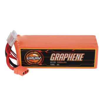 Batería URUAV Power 22.2V 5000mAh 100C 6S LiPo con enchufe XT90 para Drone RC