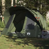 tienda de campana - pesca para 5 personas - poliester - verde oliva 320x292x178cm