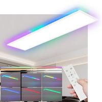 panel led nettlife 100x25 luz de techo regulable largo retroiluminacion rgb cambio de color 24 w oficina blanco calido blanco neutro
