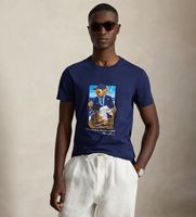 polo ralph lauren para hombre 710b21964001 camiseta custom slim fit con polo bear s casual algodon manga corta marino