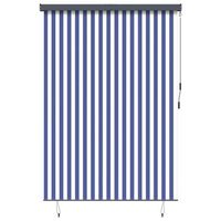 estor enrollable azul y blanco 180 x 250 cm tela y aluminio vidaxl