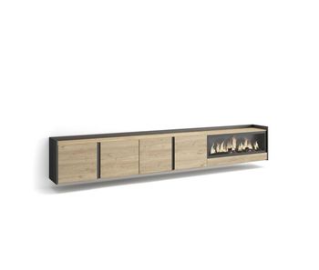 Mueble tv, televisión, muebles de salón, almacenaje, 315x35x50cm, para tv hasta 80
