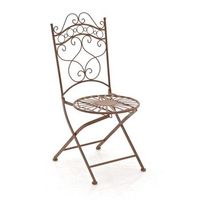 silla de jardin plegable indra metal marron antiguo 50x40x92 cm clp