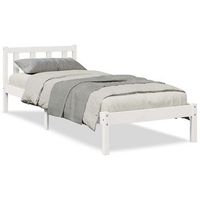 cama extralarga sin colchon madera maciza pino blanca 100x210cm vidaxl