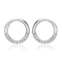 14 quilates pendientes de oro blanco 20 diamantes 009ct