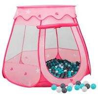 tienda de juegos para ninos con 250 bolas rosa 102x102x82 cm vidaxl