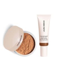 laura mercier mini translucent loose setting powder ultra blur and tinted moisturiser natural dewy spf 30 duo various shades - 6c brunette