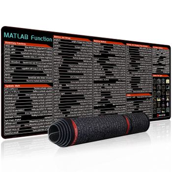 Alfombrilla de ratón de programación EXCO Matlab, hojas de trucos grandes, alfombrilla de ratón para teclado, alfombrilla de escritorio para procesamiento de imágenes de señal de algoritmo