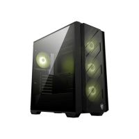 carcasa de ordenador msi mag forge 330r airflow midi tower negro transparente