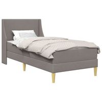 estructura de cama con colchon 80x 200 cm funda extraible taupe vidaxl